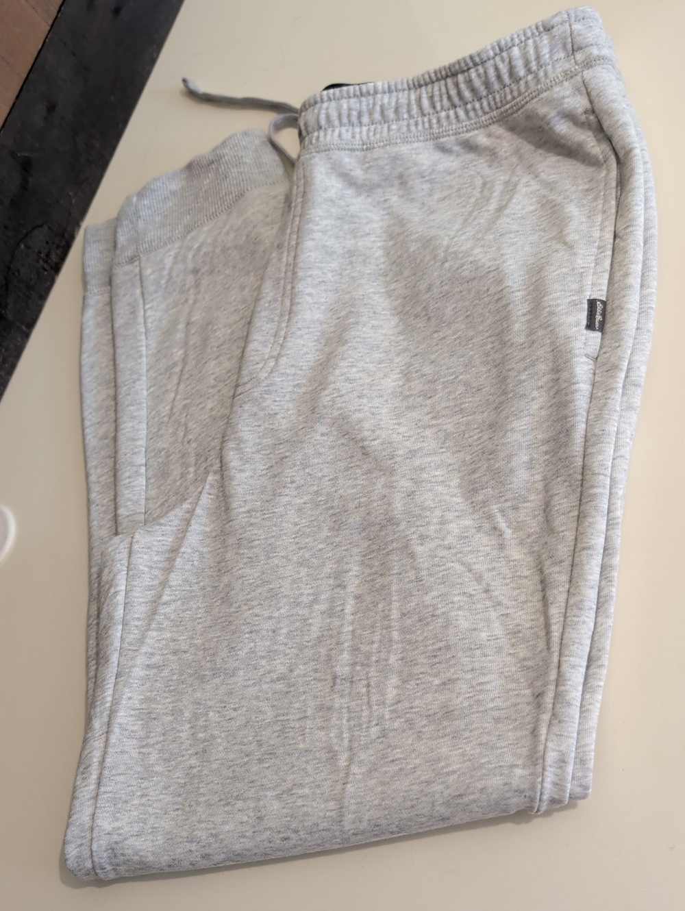 Eddie Bauer Men's Light Gray Heather Jogger Sweatpants L